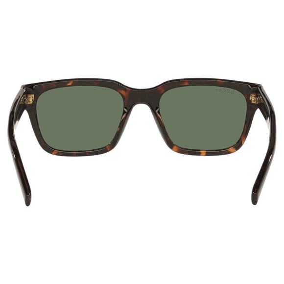 New GUCCI Sunglasses Brown Gold Red Green Web 55-20-145 mm Mens Square - Picture 6 of 8